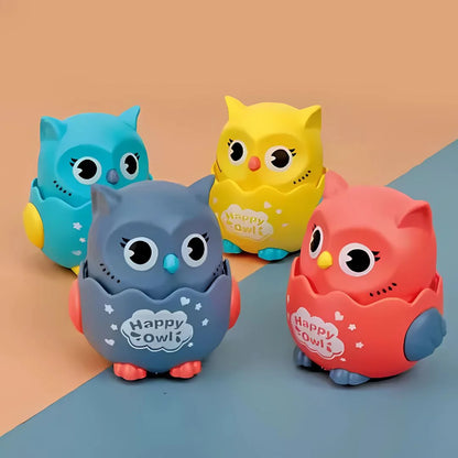 HootRoll | Aufziehbarer Eulen-Krabbelspielzeug für Kleinkinder ab 12 Monaten