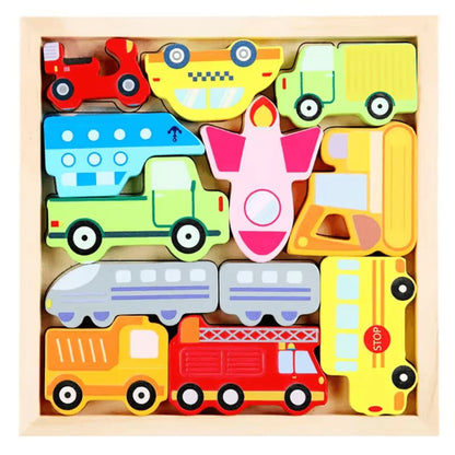 ShapeNest™ – Holzform-Sortierpuzzle für Kinder ab 3+ – Fördert Feinmotorik