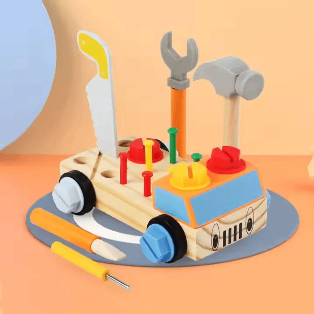 TinyTinker™ – Montessori Holzschraubbrett für Kinder ab 3+ – Fördert Feinmotorik
