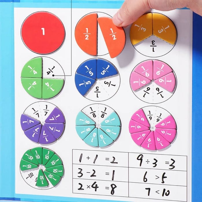 MathMasters - Montessori Magnetisches Bruchpuzzle