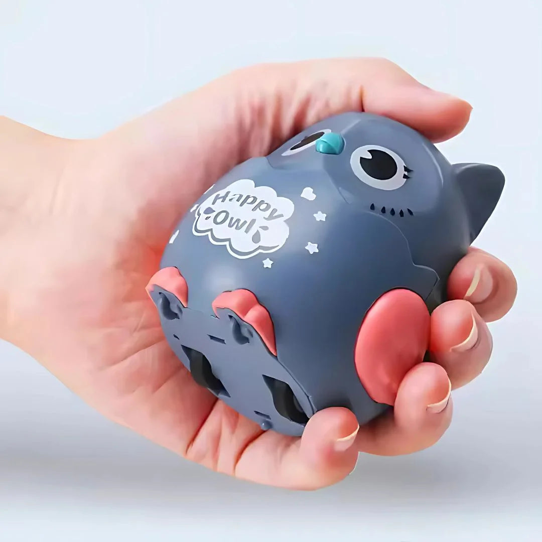 HootRoll | Aufziehbarer Eulen-Krabbelspielzeug für Kleinkinder ab 12 Monaten