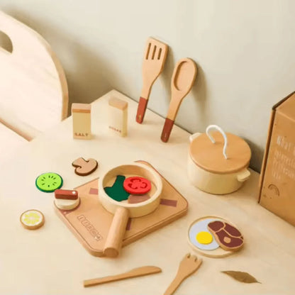 TinyCooks™ – Holzspielküche für Kinder ab 3+ – Fördert Fantasievolles Spiel