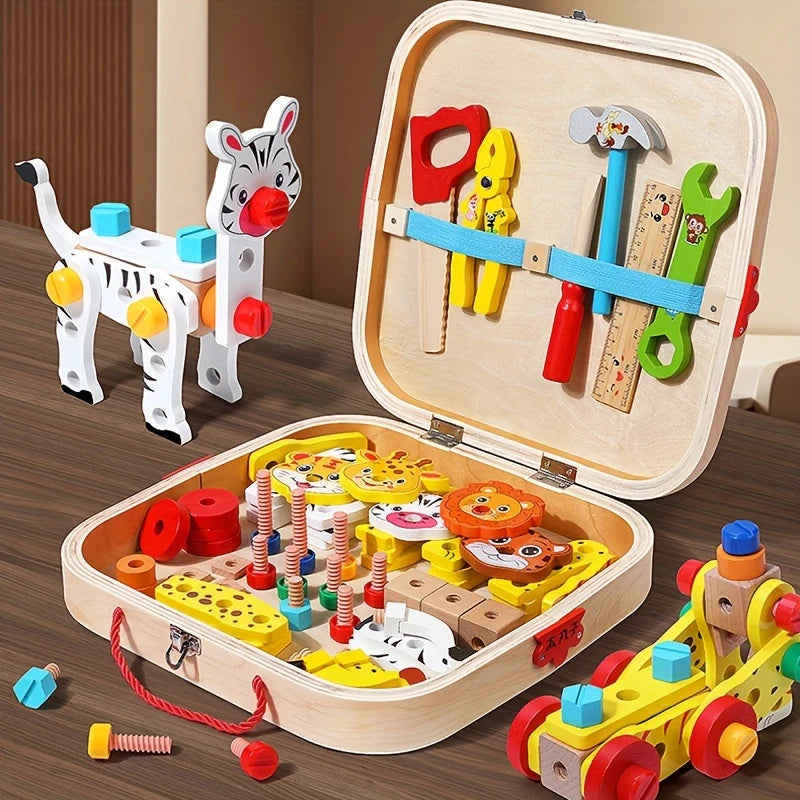 TinkerCritters – Holztierset für Kinder ab 3 Jahren – Fördert Kreativität und Feinmotorik
