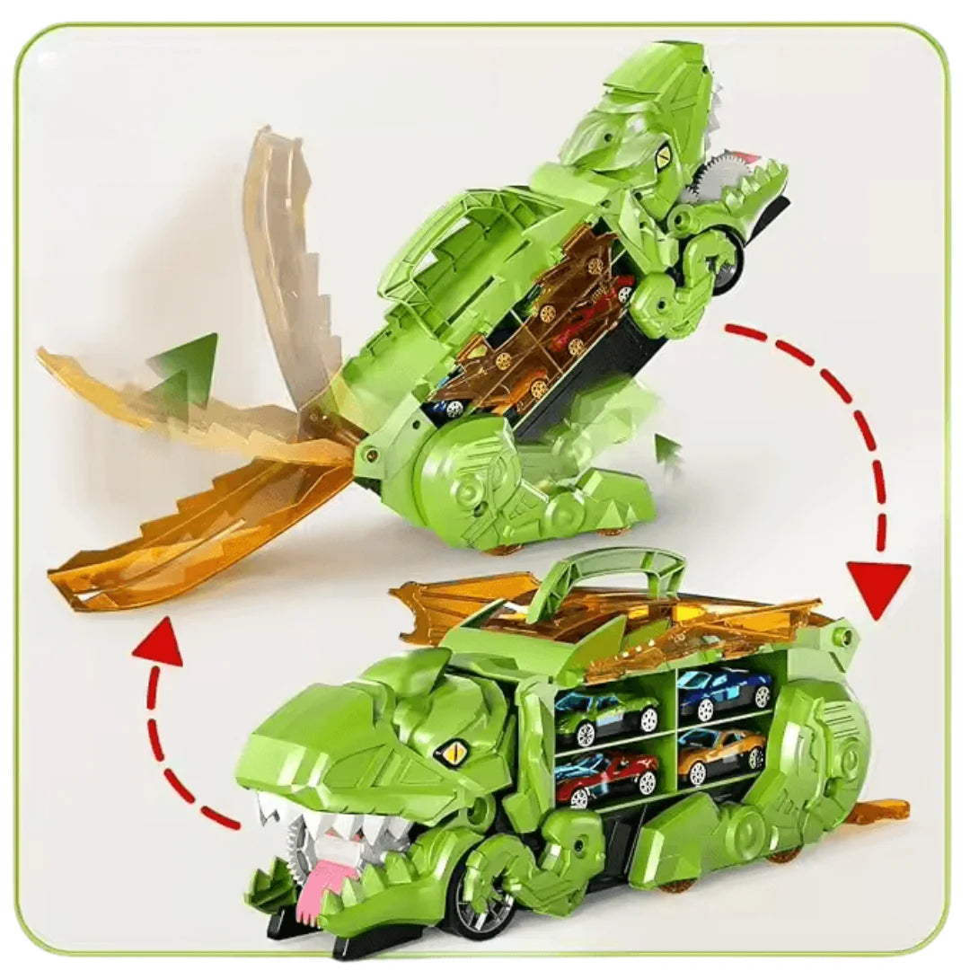 DinoDrive™ – Dinosaurier-Spielzeugauto für Kinder ab 3+ – Interaktives Spielen und Lernen