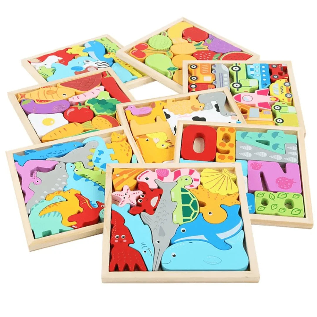 ShapeNest™ – Holzform-Sortierpuzzle für Kinder ab 3+ – Fördert Feinmotorik