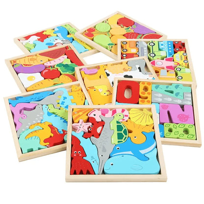 ShapeNest™ – Holzform-Sortierpuzzle für Kinder ab 3+ – Fördert Feinmotorik