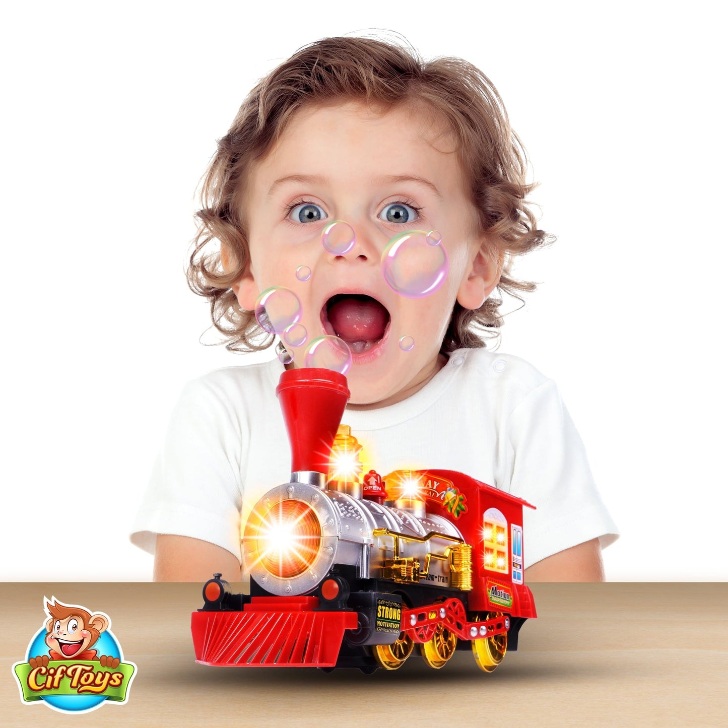 BubbleTrack - Seifenblasen-Spielzeugzug mit Licht