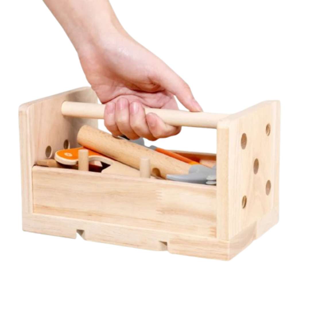 BuildBin – Holz Handwerker Werkzeugkasten | Kreatives Handwerker Spielen für Kinder ab 6 Jahren