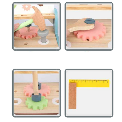 ToolTops – Holz-Werkbank für Kinder – Kreatives Bauspielzeug – Ab 6 Jahren