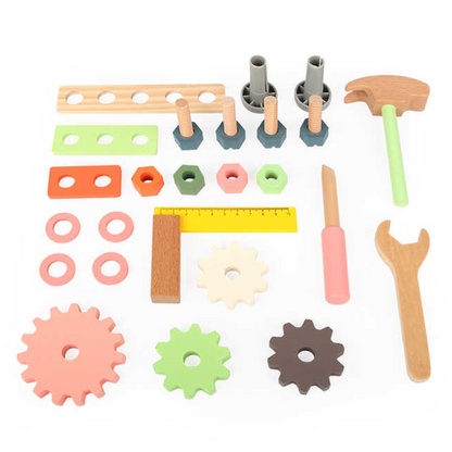 ToolTops – Holz-Werkbank für Kinder – Kreatives Bauspielzeug – Ab 6 Jahren