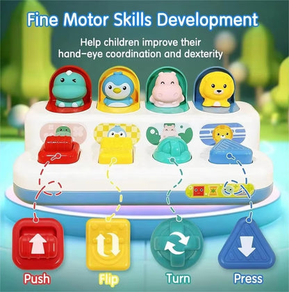 PopPress – Sensorik Drück & Pop Knopfbrett für Babys – Ab 6 Monaten