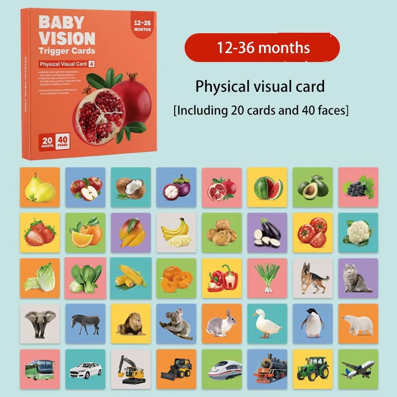 BrightPeek Kontrastkarten für Babys – Visuelle Stimulation – Ab 0 Monaten