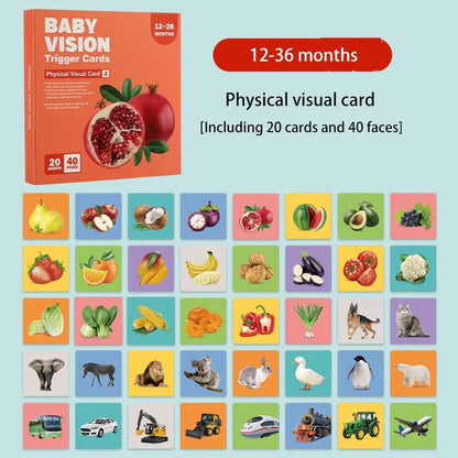 BrightPeek Kontrastkarten für Babys – Visuelle Stimulation – Ab 0 Monaten