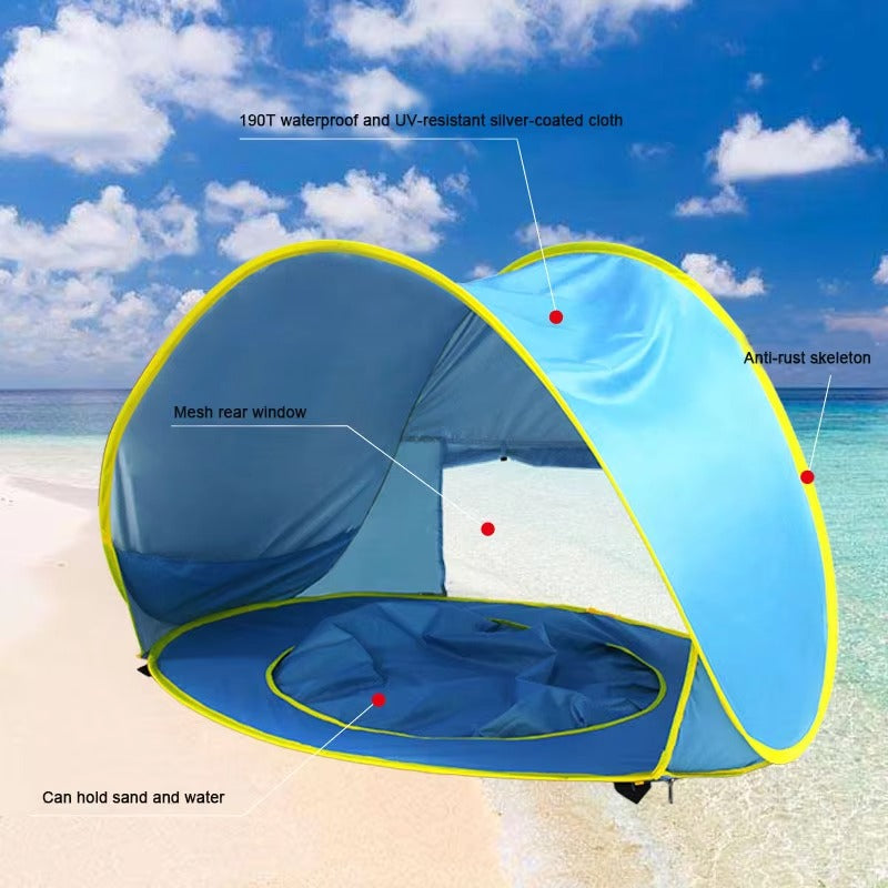 ShadeNest – Pop-Up Sonnenschutz-Zelt für Babys ab 0 Monaten – Perfekt für Garten- und Strandspiel