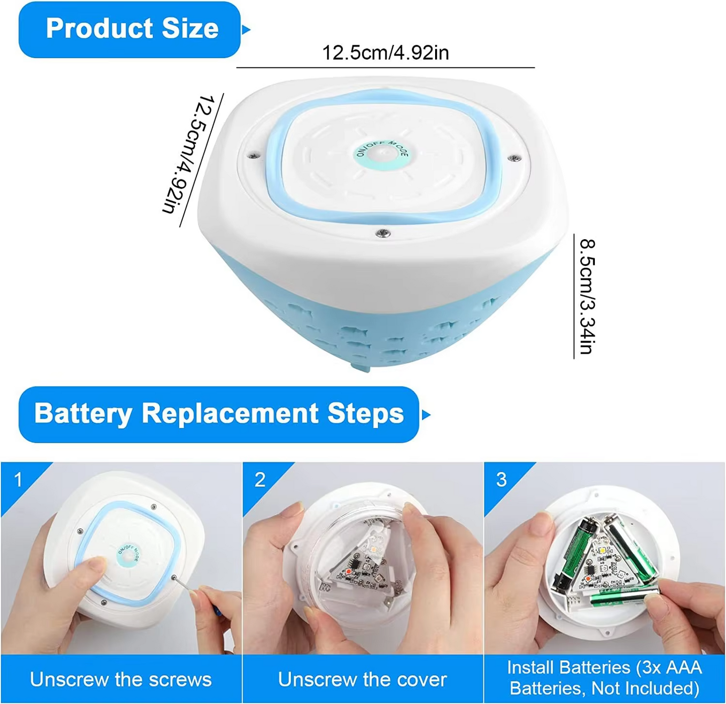 BathBeam Schwimmender Lichtprojektor – Entspannendes Baden – Ab 12 Monaten