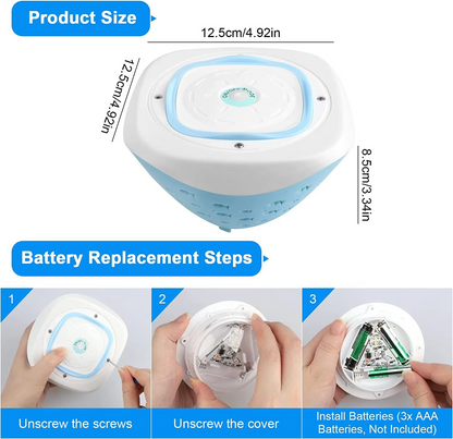 BathBeam Schwimmender Lichtprojektor – Entspannendes Baden – Ab 12 Monaten