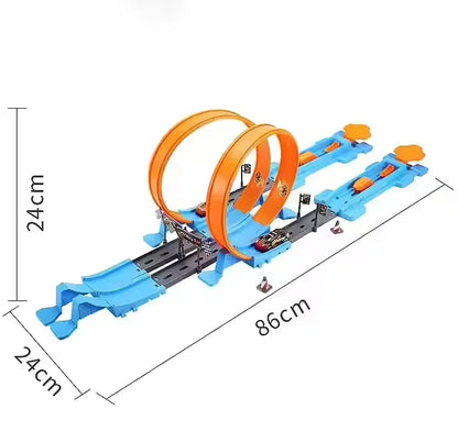 LoopRush™ - Zweibahniges, schwerkraftbetriebenes Rennset