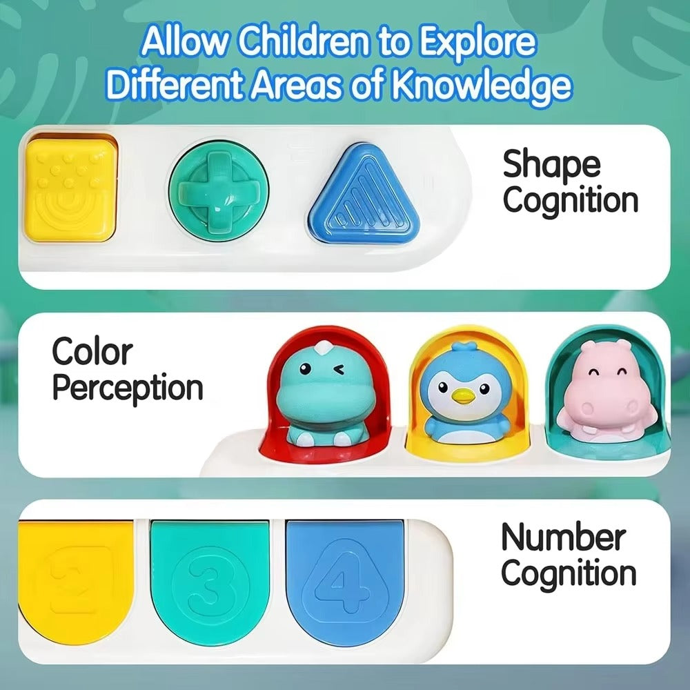 PopPress – Sensorik Drück & Pop Knopfbrett für Babys – Ab 6 Monaten