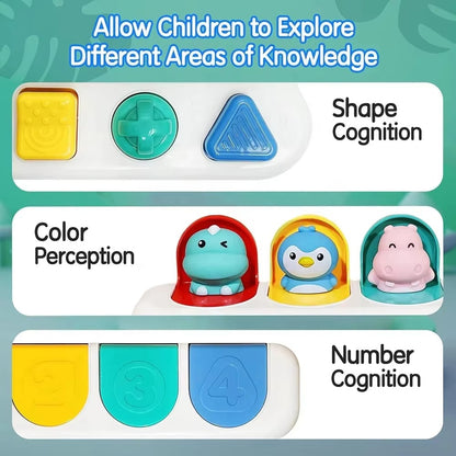 PopPress – Sensorik Drück & Pop Knopfbrett für Babys – Ab 6 Monaten