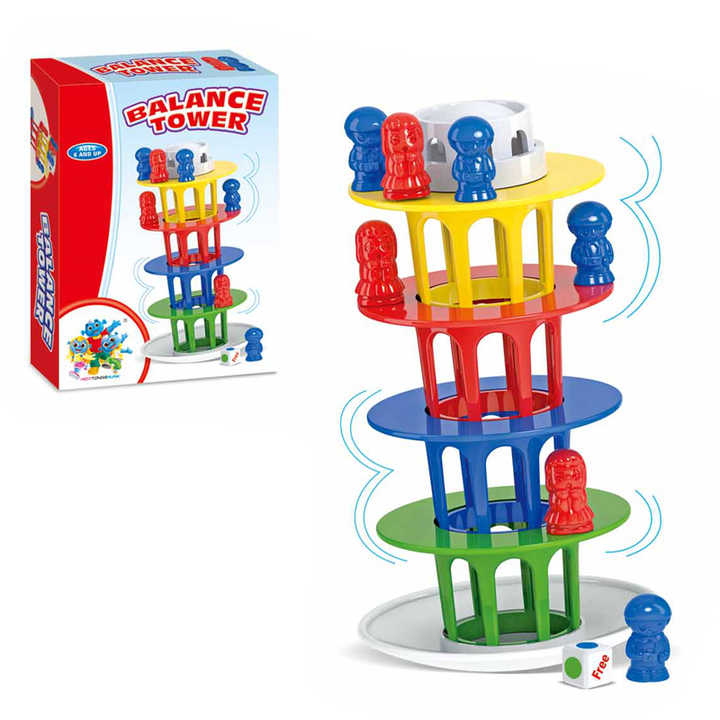 TiltTower – Pisa-Balance-Spiel für Kinder ab 4 Jahren – Verbessert Feinmotorik und Konzentration