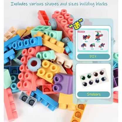 StackCraft – Montessori-Holzbausteine für Kinder ab 3 Jahren – Fördert kreatives Spielen & Feinmotorik