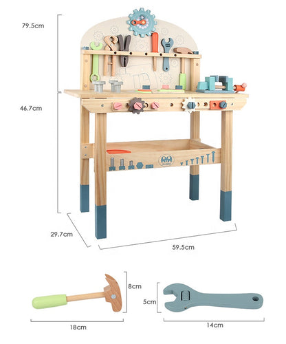 LittleHandyman – Holz-Werkbank-Set für Kinder ab 3 Jahren – Fördert Kreativität und Feinmotorik