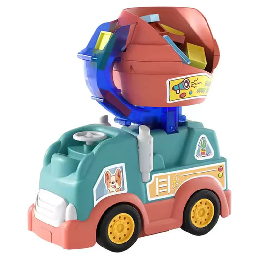 DominoTrack™ - Automatischer Domino-Zug mit bunten Bauklötzen