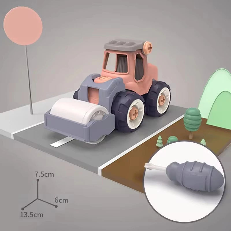 BuildCrew Mini-Ingenieurfahrzeug-Set mit Schaufel- und Lader-Spielzeug – Ab 3 Jahren