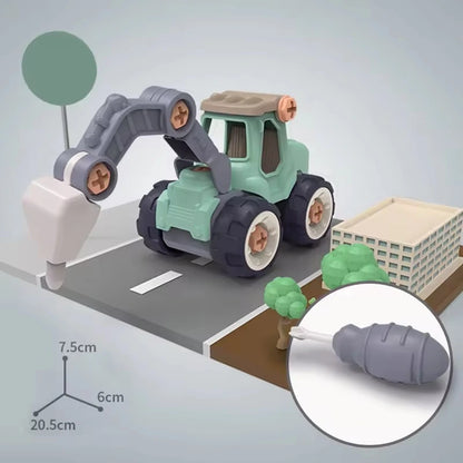 BuildCrew Mini-Ingenieurfahrzeug-Set mit Schaufel- und Lader-Spielzeug – Ab 3 Jahren