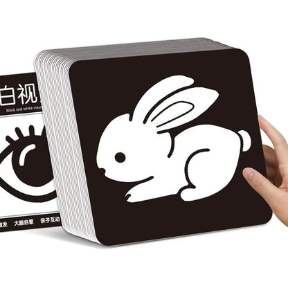 BrightPeek Kontrastkarten für Babys – Visuelle Stimulation – Ab 0 Monaten