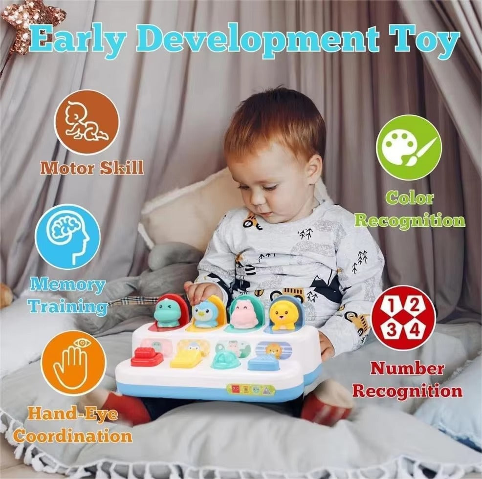 PopPress – Sensorik Drück & Pop Knopfbrett für Babys – Ab 6 Monaten