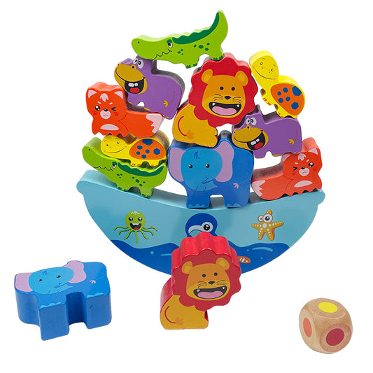 Stackimals – Holztierturmspiel für Kinder ab 3 Jahren – Fördert Gleichgewicht und Koordinationsfähigkeiten