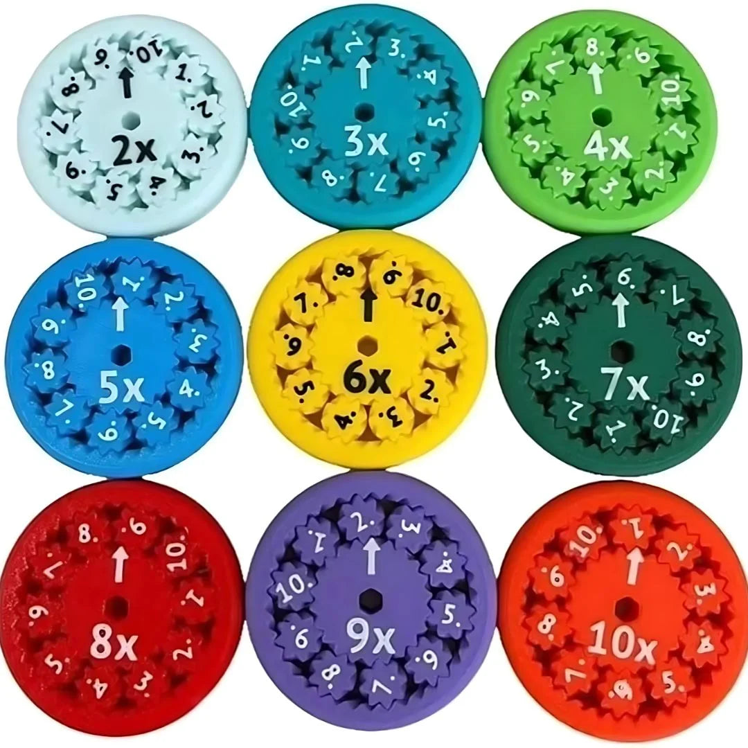 SpinSum™ – Kinder Mathe Fidget Spinner ab 3 Jahren | 9er-Set Zählen & Konzentration