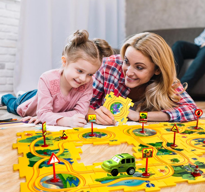 PuzzleRacerTrack child and mother