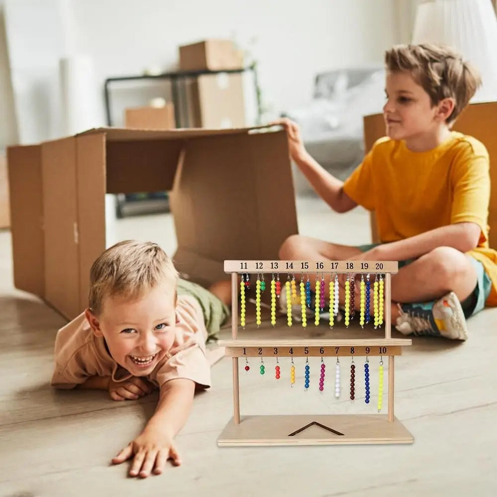 CountBeads Montessori Perlen-Treppe – Zählen & Rechnen – Ab 3 Jahren
