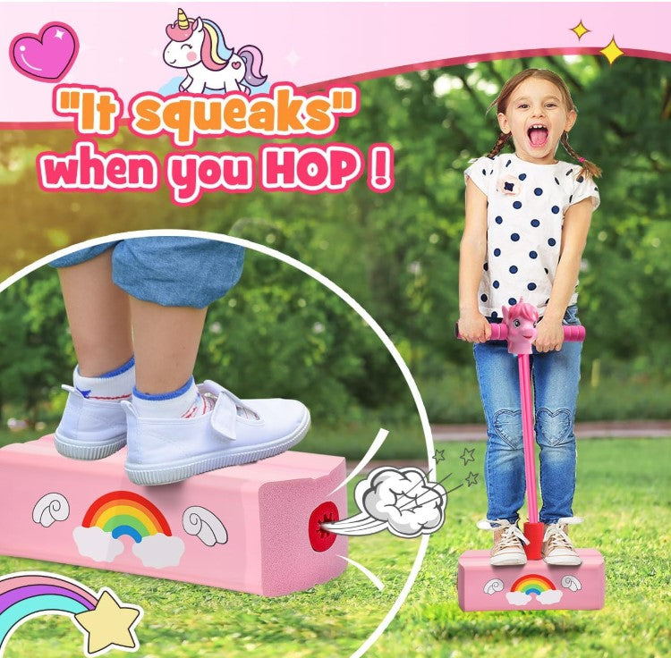 BounceBuddy – Einhorn-Pogo-Hüpfer für Kinder ab 4 Jahren – Fördert Gleichgewicht & Bewegung