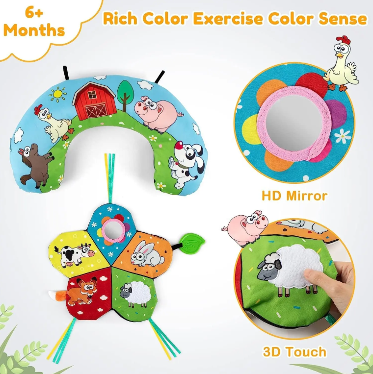 TummyNest – Montessori Baby Bauchlagekissen für Säuglingsunterstützung – Alter 0+