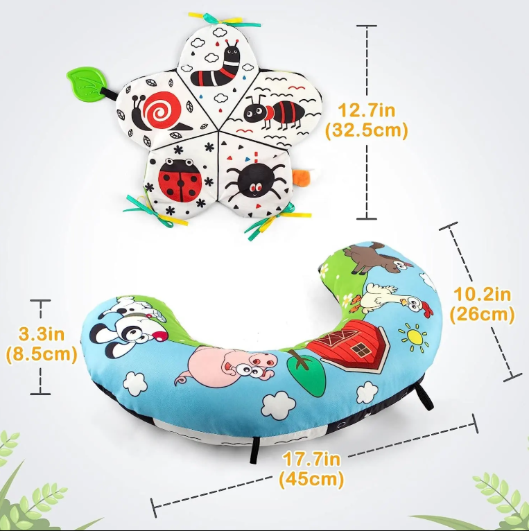 TummyNest – Montessori Baby Bauchlagekissen für Säuglingsunterstützung – Alter 0+
