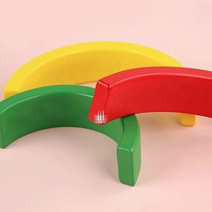 RainbowStack – Großer Holz-Regenbogen für Kinder ab 3 Jahren – Fördert kreatives Bauen