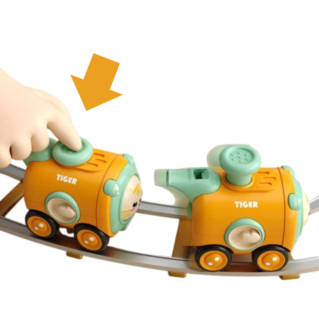 WhimsyWheels™ - Interaktives Tier-Zug-Spielzeug für Kinder ab 2 Jahren - Pfeifen, Wechseln & Erforschen