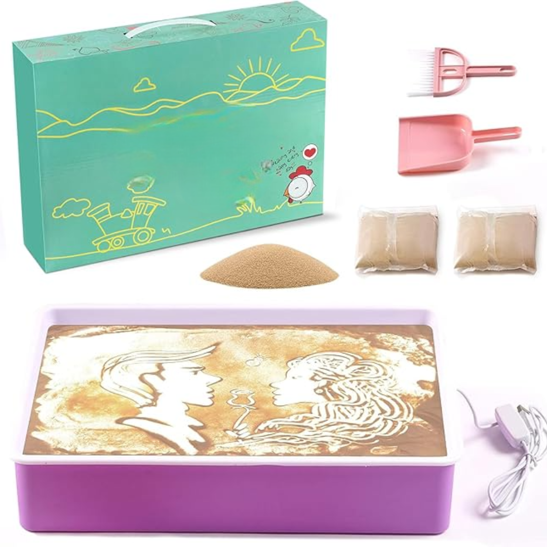 ArtifyGlow - Tischlampe Sandkunst