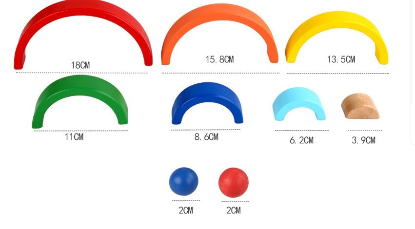RainbowStack – Großer Holz-Regenbogen für Kinder ab 3 Jahren – Fördert kreatives Bauen