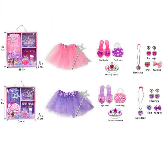 LittlePrincess – Verkleidungsschuhe & Zubehörset | Tiara, Schmuck, Rollenspiel | Alter 3–6