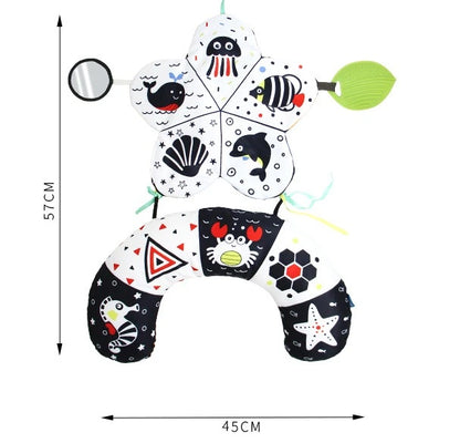 TummyTale Weiches Baby-Sinnesbuch mit Knisterseiten, Spiegel & Beißring-Ecken – Ab 0 Monaten+