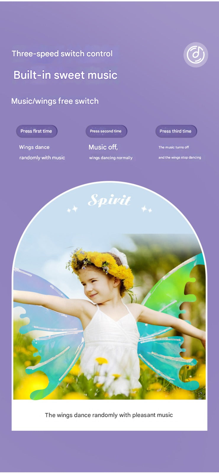 GlowWings - Bewegende Flügel für Mädchen