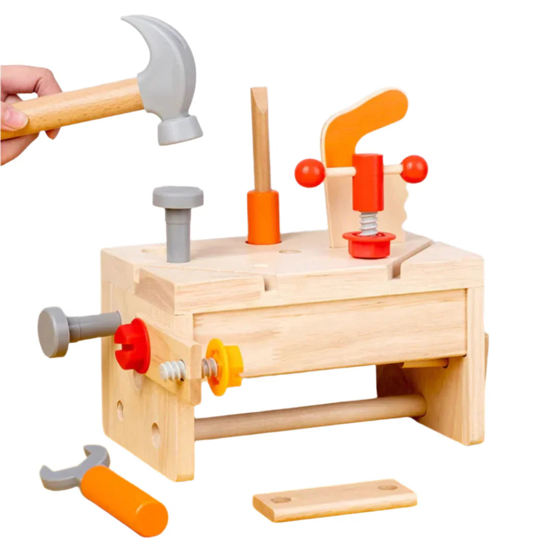 BuildBin – Holz Handwerker Werkzeugkasten | Kreatives Handwerker Spielen für Kinder ab 6 Jahren