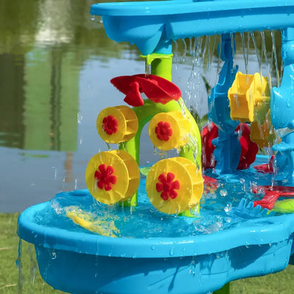 SplashTower - 3-stufiger Kinder Sand- und Wassertisch Spielzeug