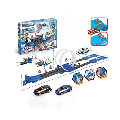 LoopRush™ - Zweibahniges, schwerkraftbetriebenes Rennset