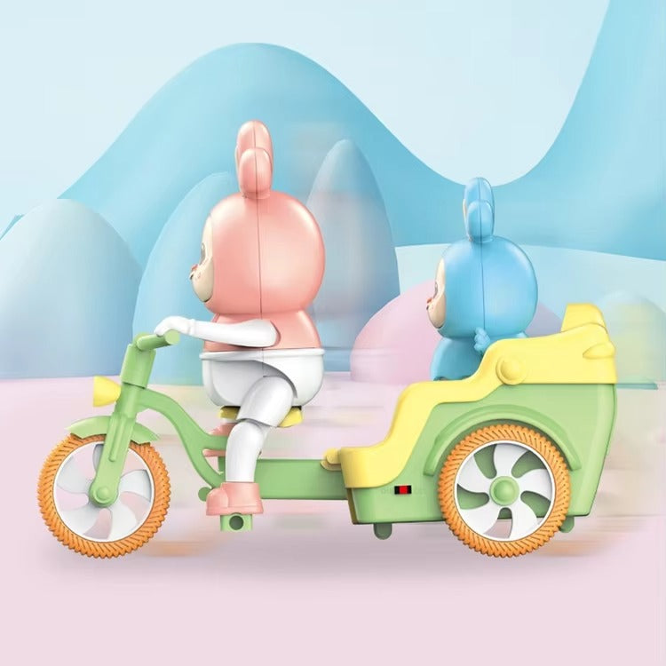 BunnyCruze Aufziehbares Hasenspielzeug-Set mit Rollaktion – Ab 3 Jahren