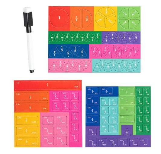 MathMasters - Montessori Magnetisches Bruchpuzzle